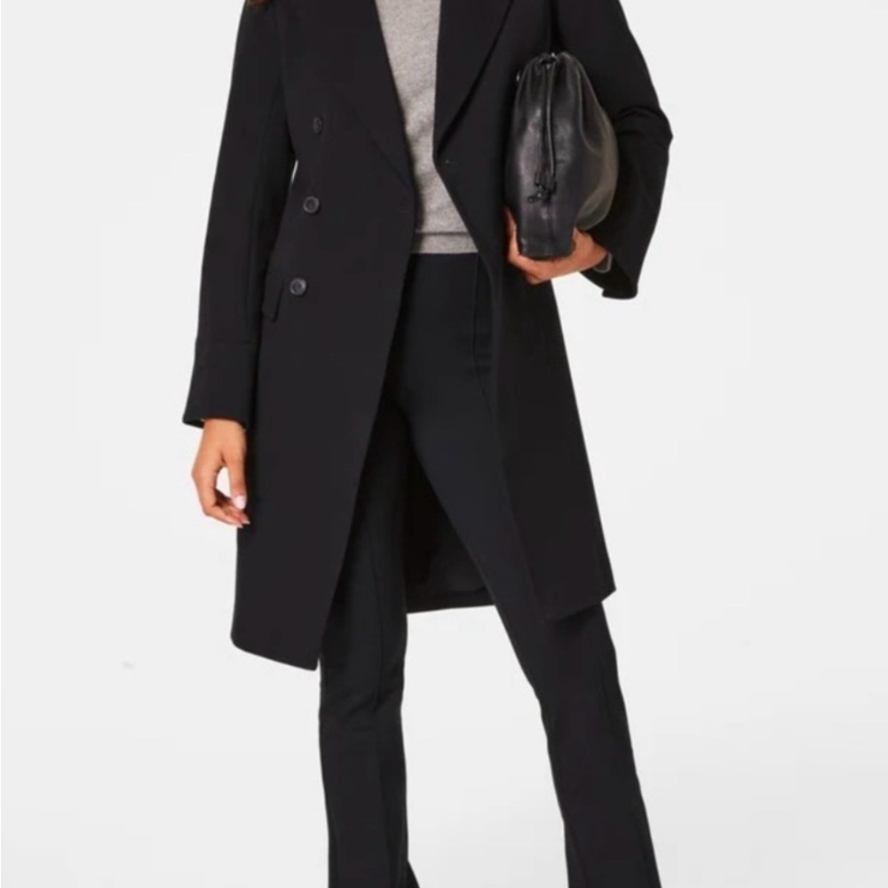 SPANX Classic Black Ponte Trench Coat